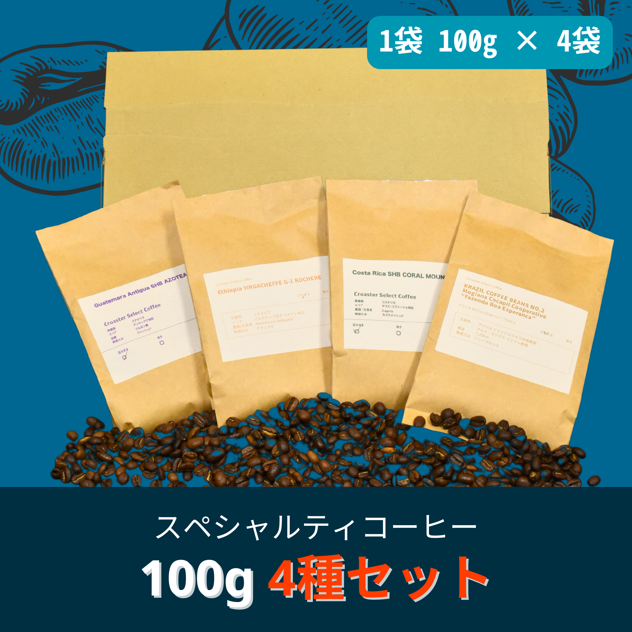 スペシャルティコーヒー 100g×4種セット