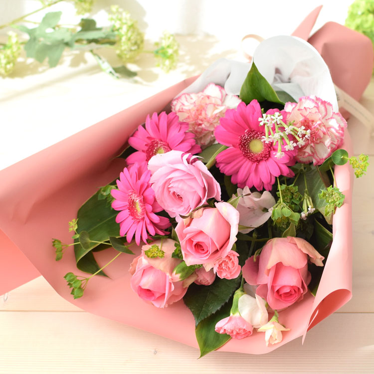 色が選べる 季節のおまかせミディブーケ 花束