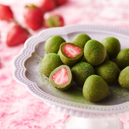 宇治抹茶いちごチョコレートトリュフ お茶苺さん