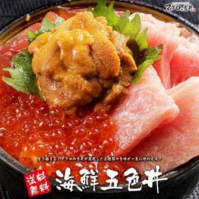 海鮮五色丼(本鮪大トロ・赤身・うに・いくら・ねぎとろ・漬け)