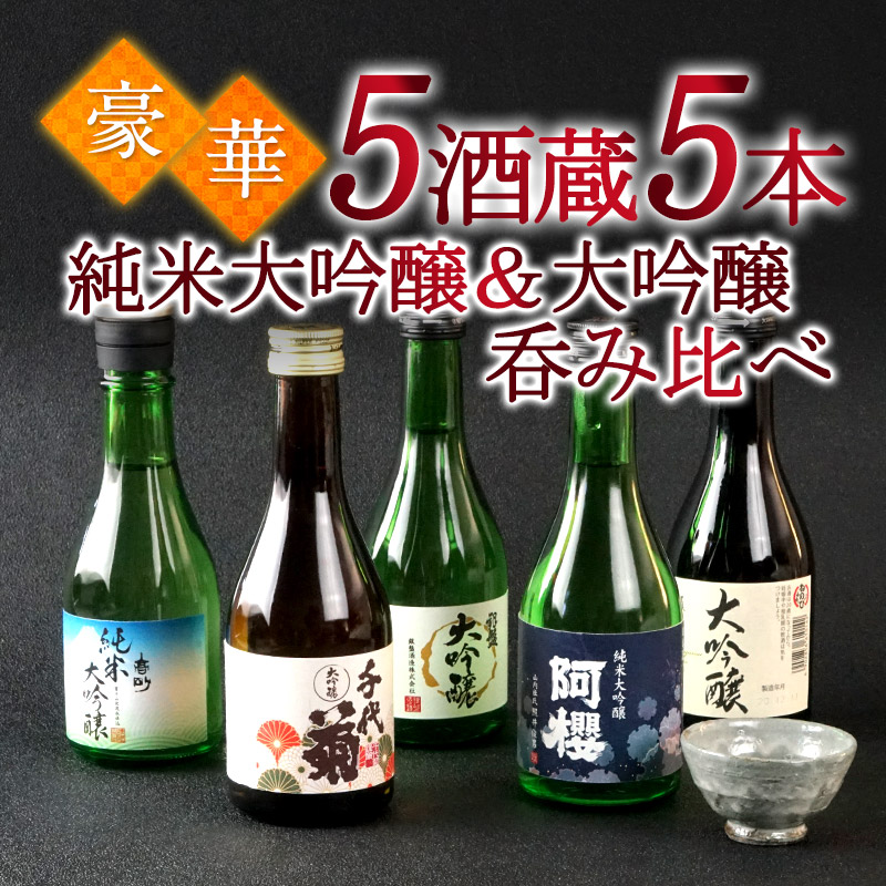 5酒蔵の純米大吟醸＆大吟醸 飲み比べ300ml 5本組セット